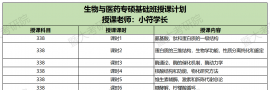 生物与医药（338+814） | 26暨大考研基础班授课计划！